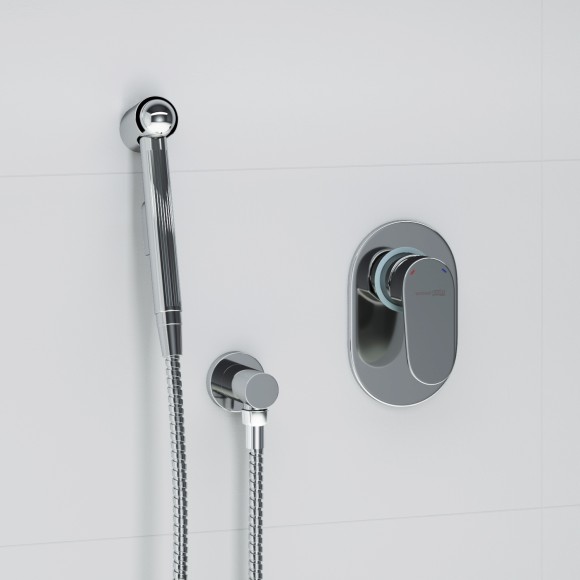 WasserKRAFT Гигиенический душ со смесителем, шланг 100 см a15356 цвет: хром