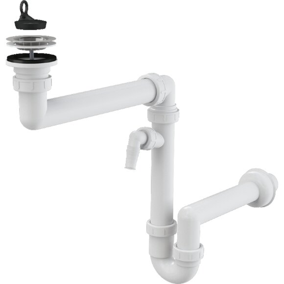 Alcaplast Сифон для кухонной мойки, белый арт. A870P-DN40
