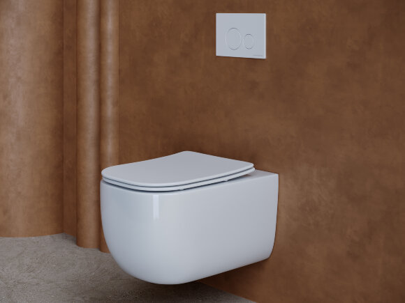 Ceramica Nova Унитаз подвесной c ультра тонким сидением и крышкой (белый) Noel арт. CN3013
