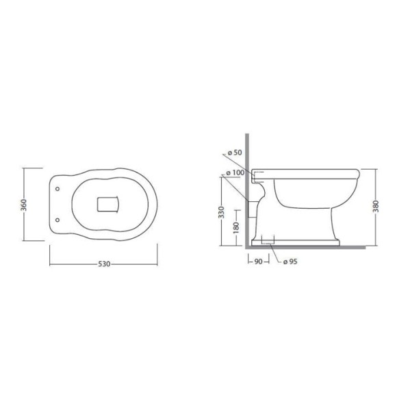 Tiffany World Унитаз напольный 36х55см, Bristol, белый/хром TWBR02bi TWBR16bi 754590cr TWBRF105 757390
