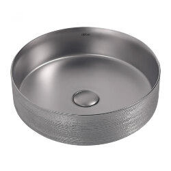 Abber Раковина накладная 400x400мм Bequem, серый арт. AC2109BSM