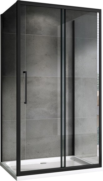 Abber Душевой уголок 1200x800мм Schwarzer Diamant, черный арт. AG30120BH-S80B-S80B
