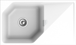 Мойка для кухни 850x500 Locus Rivelato, белая арт. LS-85 brina Мойка для кухни 850x500 Locus Rivelato, белая арт. LS-85 brina