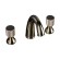 Boheme Смеситель для раковины на 3 отверстия Royal crystal арт. 297-Royal/CRST black