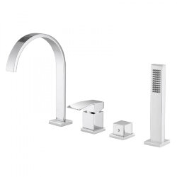 Abber Смеситель на борт ванны Wasserfall, хром арт. AF8613 Abber Смеситель на борт ванны Wasserfall, хром арт. AF8613