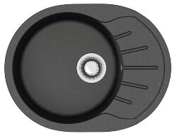 Azario Кухонная мойка Light 575х440х215 искусственный мрамор, черная Light арт. CS00079920