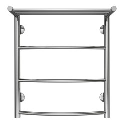 Azario Полотенцесушитель водяной 500/600 с полкой, 3 секции, нижнее/диагональное подключение, 1/2", хром, Verona арт. AZ04156P