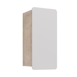 Полупенал 35см подвесной, 1 дв, открывание лев/прав Lemark Olivia, белый/дуб кантри арт. LM08OL35PL