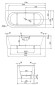 Cezares Акриловая ванна 180x80 SLIM CORNER Черный матовый. Белый - SLIM CORNER-180-80-60-R-NERO-SET