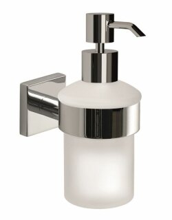 Gedy Настенный стеклянный дозатор с металлической помпой Fuji, хром арт. FJ81(13)