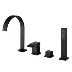 Abber Смеситель на борт ванны Wasserfall, черный арт. AF8613B Abber Смеситель на борт ванны Wasserfall, черный арт. AF8613B