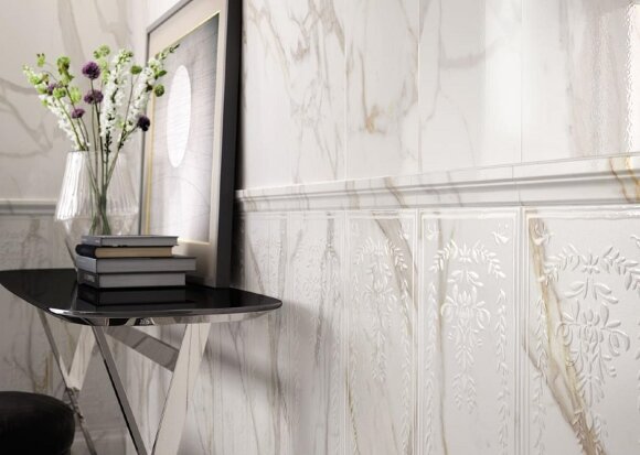 Italon Бордюр Статуарио Лондон Cerato 5x30, под мрамор Charme evo - 600090000349