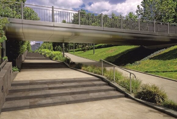 Italon Ступень Sand Grad. Round Grip 30x60, под бетон, цемент, камень District x2 - 620040000037