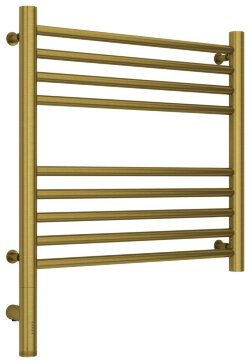 Электрический полотенцесушитель Богема 3.0 прямая 500х500 МЭМ левый (состаренная латунь) Сунержа арт. 051-5804-5050