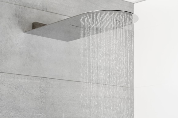 AQG Консольная душевая головка flowr2 50x25 см, 2 режима: дождь и каскад, хром арт. 19FLO0220R2F