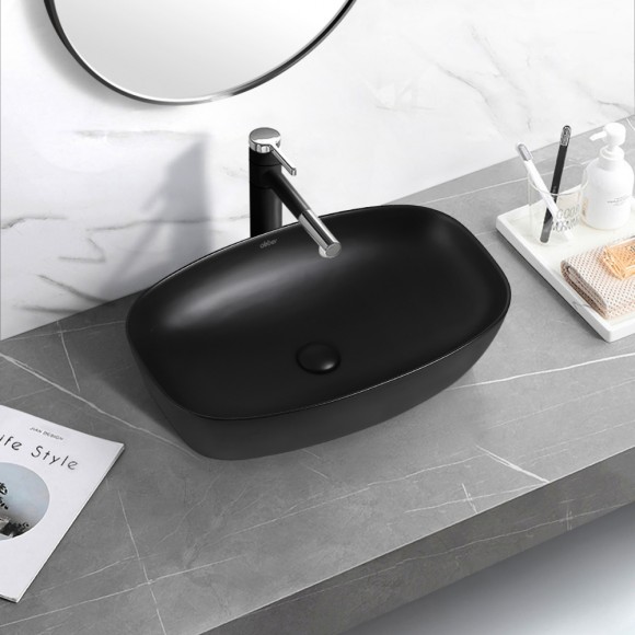 Abber Раковина накладная 605x390мм Rechteck, черный арт. AC2206MB