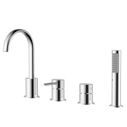 Azario Смеситель на борт ванны каскадный, на 4 отверстия, хром DELICATE - AZ-QA28173C-1381AC Azario Смеситель на борт ванны каскадный, на 4 отверстия, хром DELICATE - AZ-QA28173C-1381AC