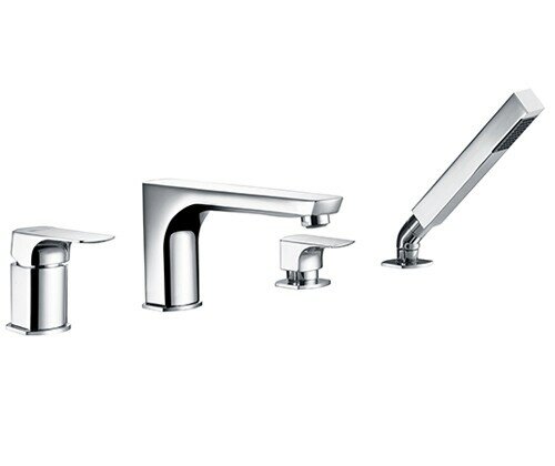 WasserKRAFT Смеситель на борт ванны, 4 отверстия salm 2755 цвет: хром