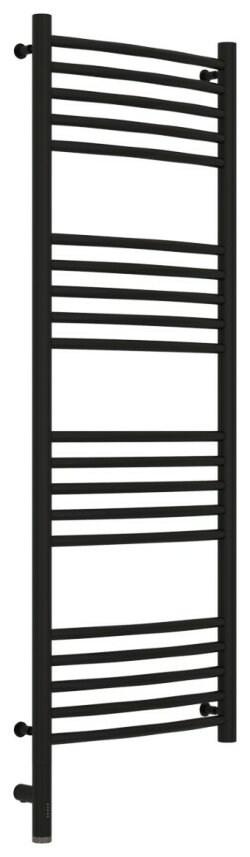 Электрический полотенцесушитель Богема 3.0 выгнутая 1200х400 МЭМ левый (матовый чёрный) Сунержа арт. 31-5802-1240