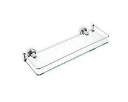 STIL HAUS стеклянная полка с ограждением (длина 40) хром Smart, арт. 766Smart(08) STIL HAUS стеклянная полка с ограждением (длина 40) хром Smart, арт. 766Smart(08)