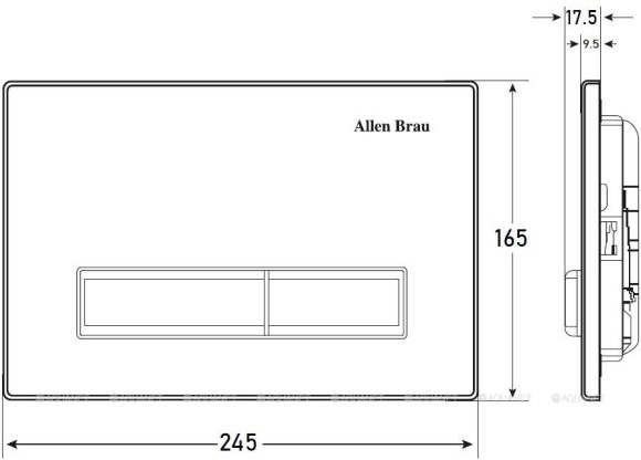 Клавиша смыва Allen Brau Fantasy черный матовый. арт -  9.20003.31