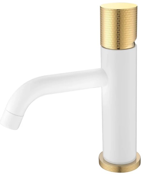 Boheme Смеситель для умыв. Низ. White touch gold Stick арт. 121-WG.2
