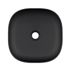 Scarabeo Раковина накладная, без перелива, без отверстий, цвет черный матовый с антибактериальным и грязеотталкивающим покрытием BIOKER, Glam арт. 1806 49 BK