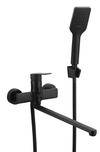 Смеситель для ванны излив 350мм Esko Singapore black, матовый черный арт. SB 31