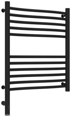 Электрический полотенцесушитель Флюид 3.0 600х500 МЭМ левый (матовый чёрный) Сунержа арт. 31-5820-6050