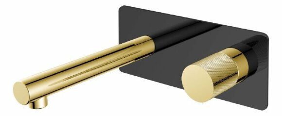 Boheme Смеситель для раковины черный матовый золото Stick арт. 125-BG.2