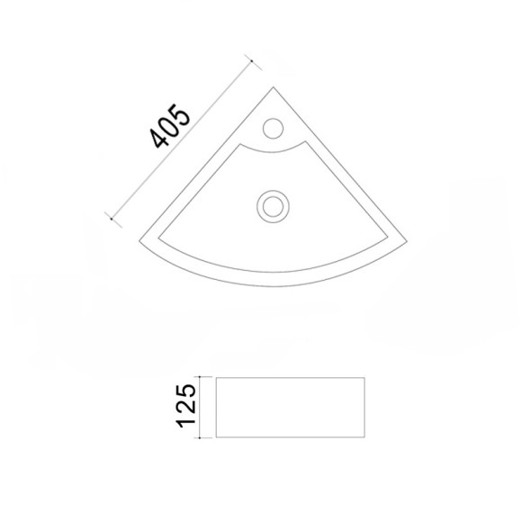 Azario Раковина 40,5 х40,5х12,5 угловая, белая арт. AZ-41196