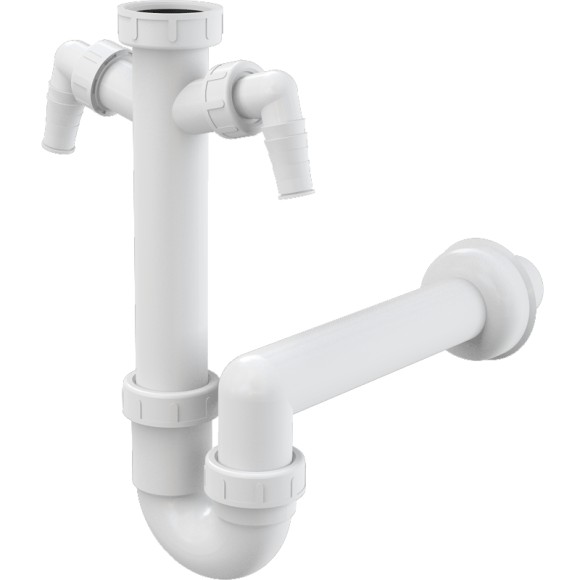 Alcaplast Сифон для кухонной мойки, белый арт. A82-DN40