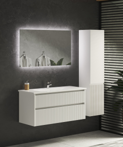 SANVIT Подвесная тумба Рольф 2 с двумя ящиками без раковины, цвет: белый, арт. krolf2080