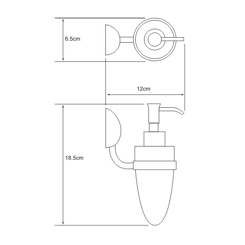 WasserKRAFT Дозатор жидкого мыла, навесной weser k-8699c цвет: хром