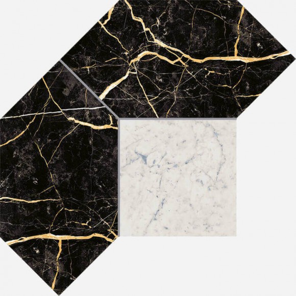 Керамогранит декор Floor Project Laurent Polygon Cer 28.5x21 Charme extra, Italon под мрамор - 620110000085