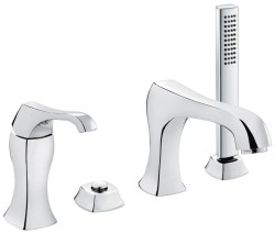 Emmevi комплект смесителя на борт ванны на 4 отверстия (излив 19,2 см), с набором для душа, Ares, хром арт. 76120/CR Emmevi комплект смесителя на борт ванны на 4 отверстия (излив 19,2 см), с набором для душа, Ares, хром арт. 76120/CR