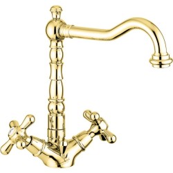 Emmevi смеситель с донным клапаном для раковины, Deco Old, золото арт. 12613/OR Emmevi смеситель с донным клапаном для раковины, Deco Old, золото арт. 12613/OR