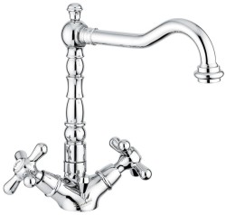 Emmevi смеситель с донным клапаном для раковины, Deco Old, хром арт. 12613/CR Emmevi смеситель с донным клапаном для раковины, Deco Old, хром арт. 12613/CR