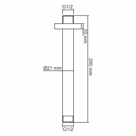 WasserKRAFT Кронштейн для душа a234 потолочный цвет: золото