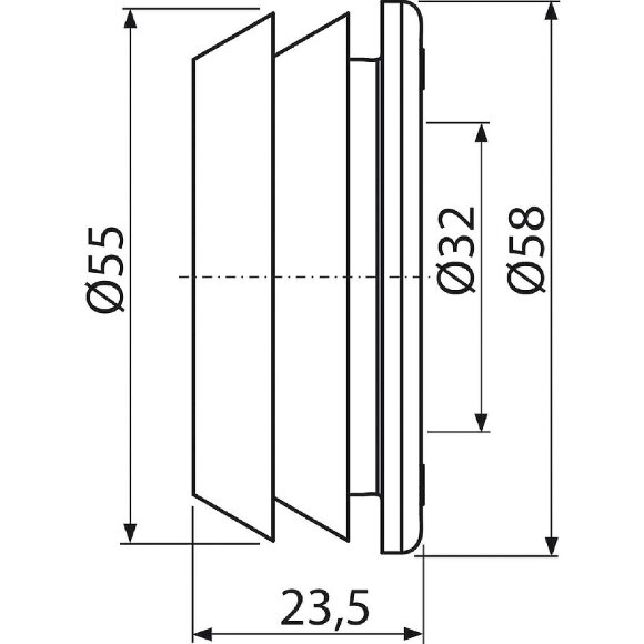 Alcaplast Манжета гофрированная 60/32 мм, белый арт. Z0026-ND