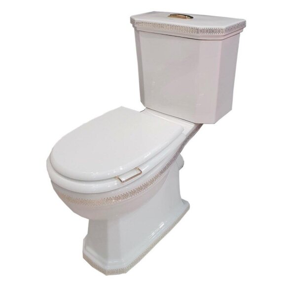 Boheme Напольный унитаз с бачком +узор двухрежимная арматура 3/6 литров geberit, без сиденья Vogue арт. 941-G Boheme Напольный унитаз с бачком +узор двухрежимная арматура 3/6 литров geberit, без сиденья Vogue арт. 941-G