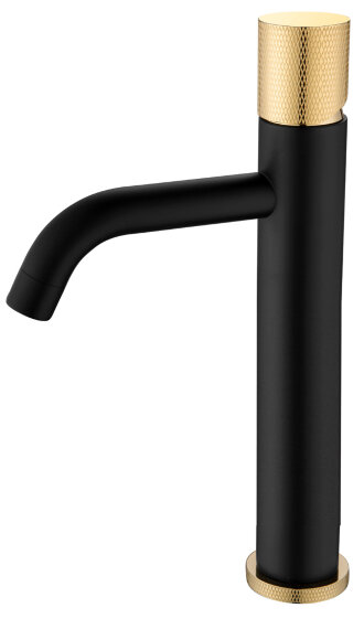 Boheme Смеситель для умыв. Выс. Black touch gold Stick арт. 122-BG.2