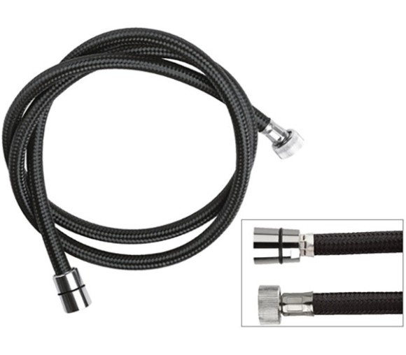 Remer Шланг для душа 150 см 332CNNY150, цвет: черный