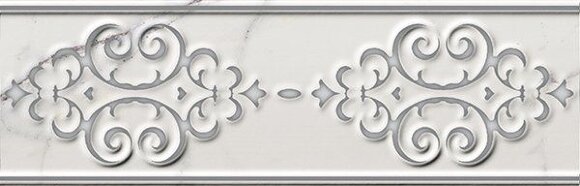 Italon Бордюр Statuario 7.5x25, орнамент Charme evo - 600090000369