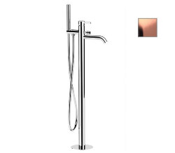 Remer Напольный смеситель для ванны Metrica MC08RP с переключателем и душевым комплектом, медь матовый Remer Напольный смеситель для ванны Metrica MC08RP с переключателем и душевым комплектом, медь матовый