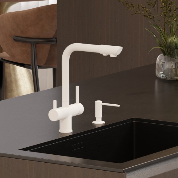 WasserKRAFT Смеситель для кухни под фильтр a8357 цвет: белый