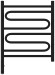Электрический полотенцесушитель Элегия 3.0 600х500 МЭМ левый (матовый чёрный) Сунержа арт. 31-5818-6050
