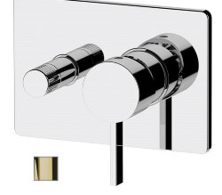 Remer Смеситель для ванны и душа Metrica MC09HRGDO скрытого монтажа, золото глянцевый Remer Смеситель для ванны и душа Metrica MC09HRGDO скрытого монтажа, золото глянцевый