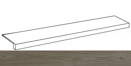 Italon Ступень фронтальная R.W. Grey Scalino Frontale 33x120/Р.В. Грэй, под дерево Room - 620070001241