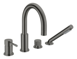 Boheme смеситель врезной на борт ванны uno, gun metall арт. 460-GM Boheme смеситель врезной на борт ванны uno, gun metall арт. 460-GM